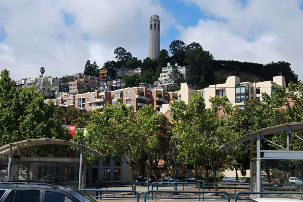 Coit Tower on top of Telegraph Hill