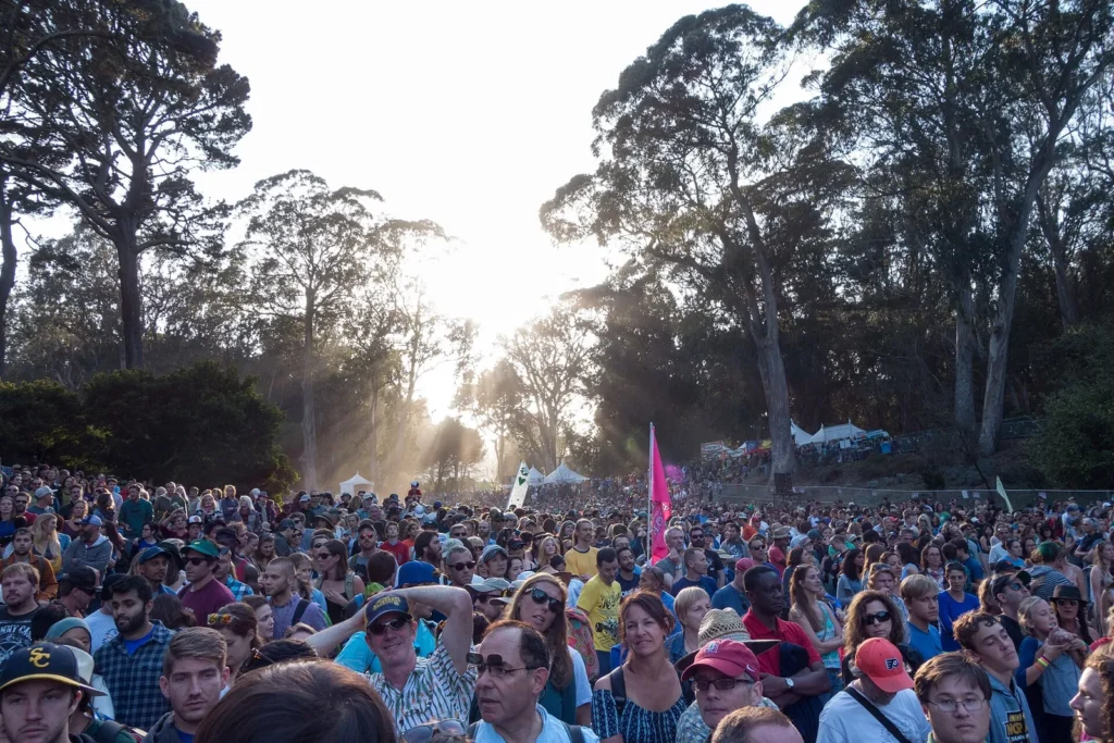 Crowd at the Hardly Strictly Bluegrass festival in Golden Gate Park